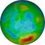Antarctic ozone map for 2024-07-19